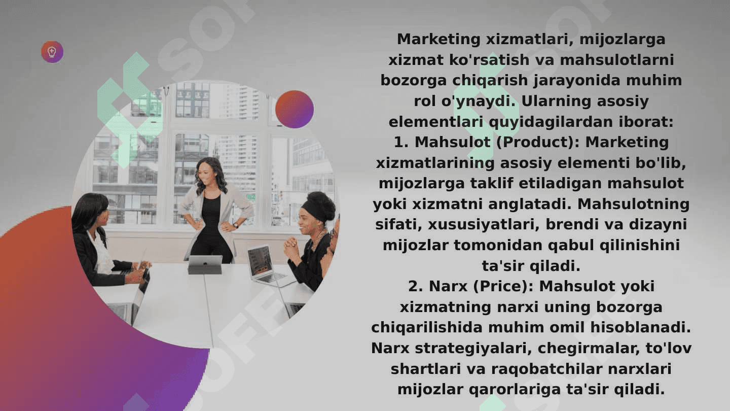 MARKETING XIZMATLARINING KUCHLI TUZILMASINI TASHKIL ETISH 8
