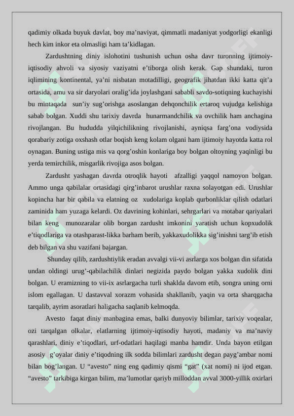 «AVESTO» -TARIXIY  MANBA  SIFATIDA 8