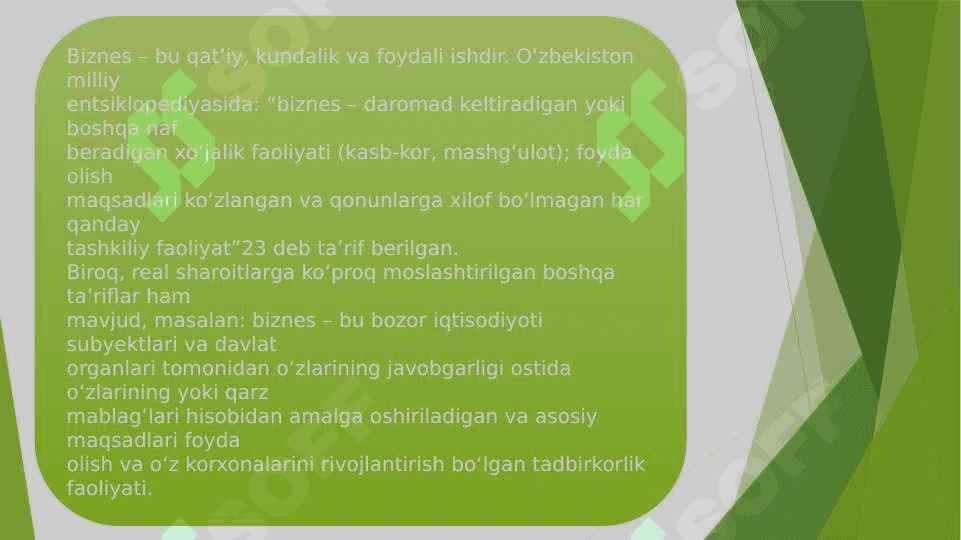 QANDAY QILIB BIZNESNI SHAKLLANTIRISH 5