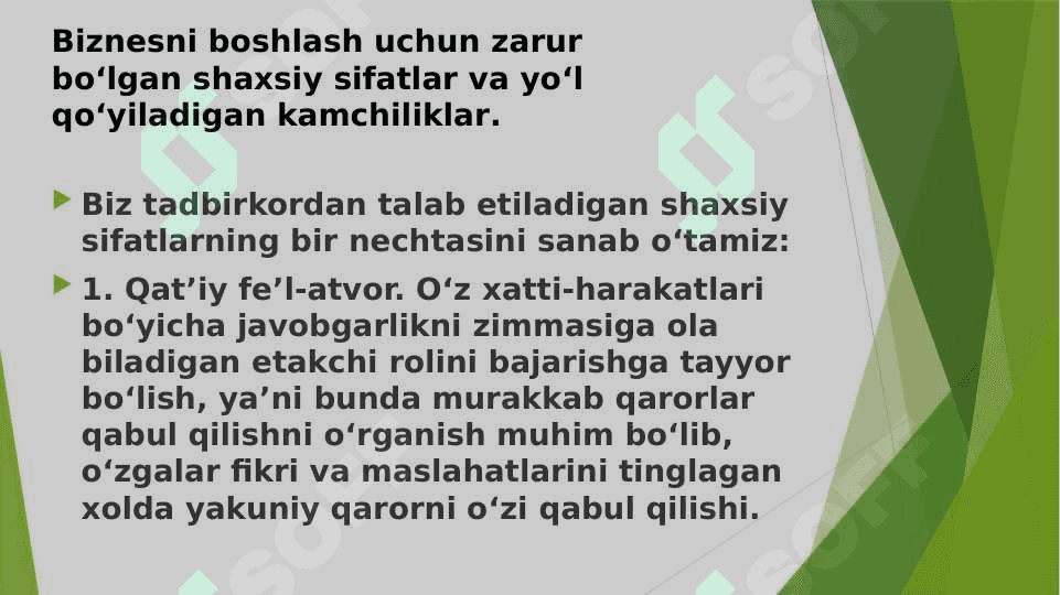 QANDAY QILIB BIZNESNI SHAKLLANTIRISH 6