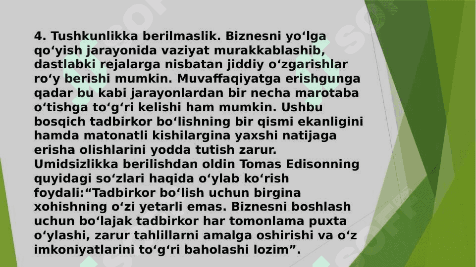 QANDAY QILIB BIZNESNI SHAKLLANTIRISH 8
