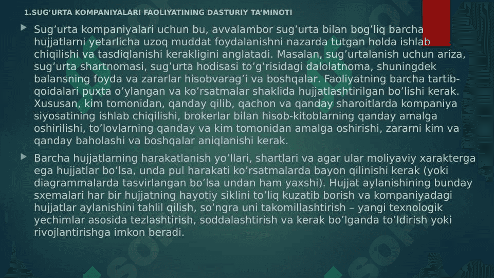 Sug‘urta faoliyatida dasturiy ta'minot 4