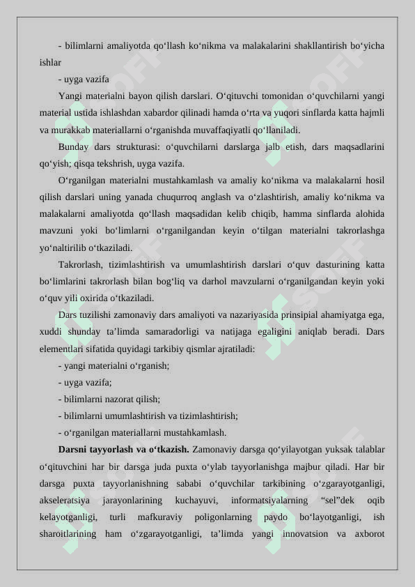 Tarix darslari, uning xillari va tuzilishi 5