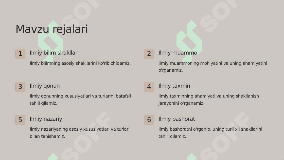 Ilmiy bilim shakllari. Ilmiy muammo. Ilmiy qonun. Ilmiy taxmin. Ilmiy nazariy. Ilmiy bashorat_4 2