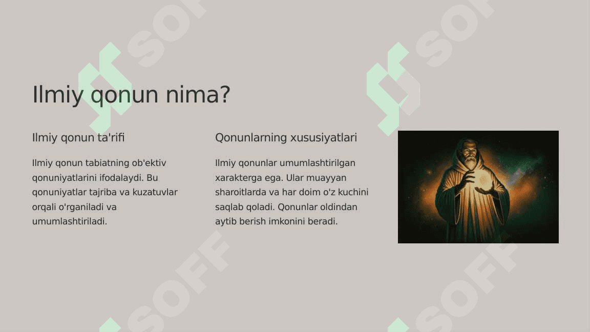 Ilmiy bilim shakllari. Ilmiy muammo. Ilmiy qonun. Ilmiy taxmin. Ilmiy nazariy. Ilmiy bashorat_4 4