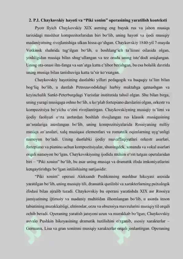 P.I.CHAYKOVSKIYNING PIKI XONIM OPERASI. 4