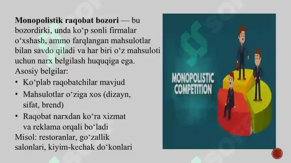 Nomukammal bozorlarda firmalar faoliyati. 5