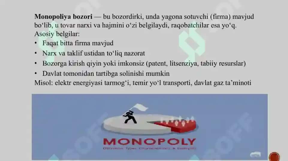 Nomukammal bozorlarda firmalar faoliyati. 7