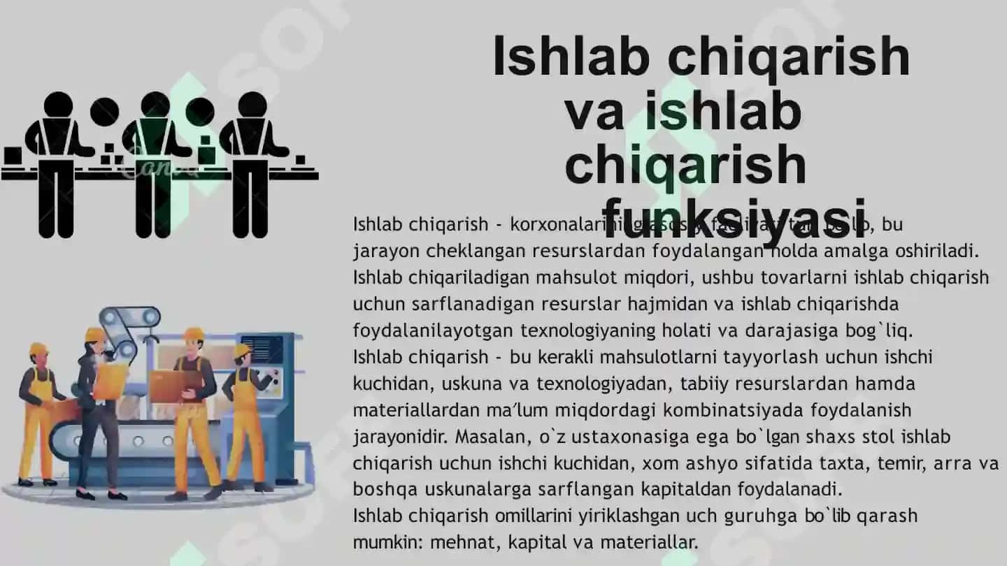 Ishlab chiqarish va uning modellari 3