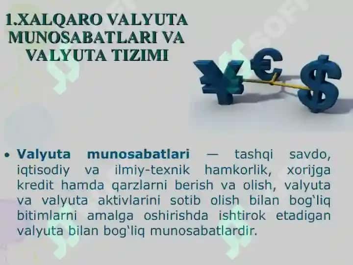JAHON VALYUTA TIZIMI 2