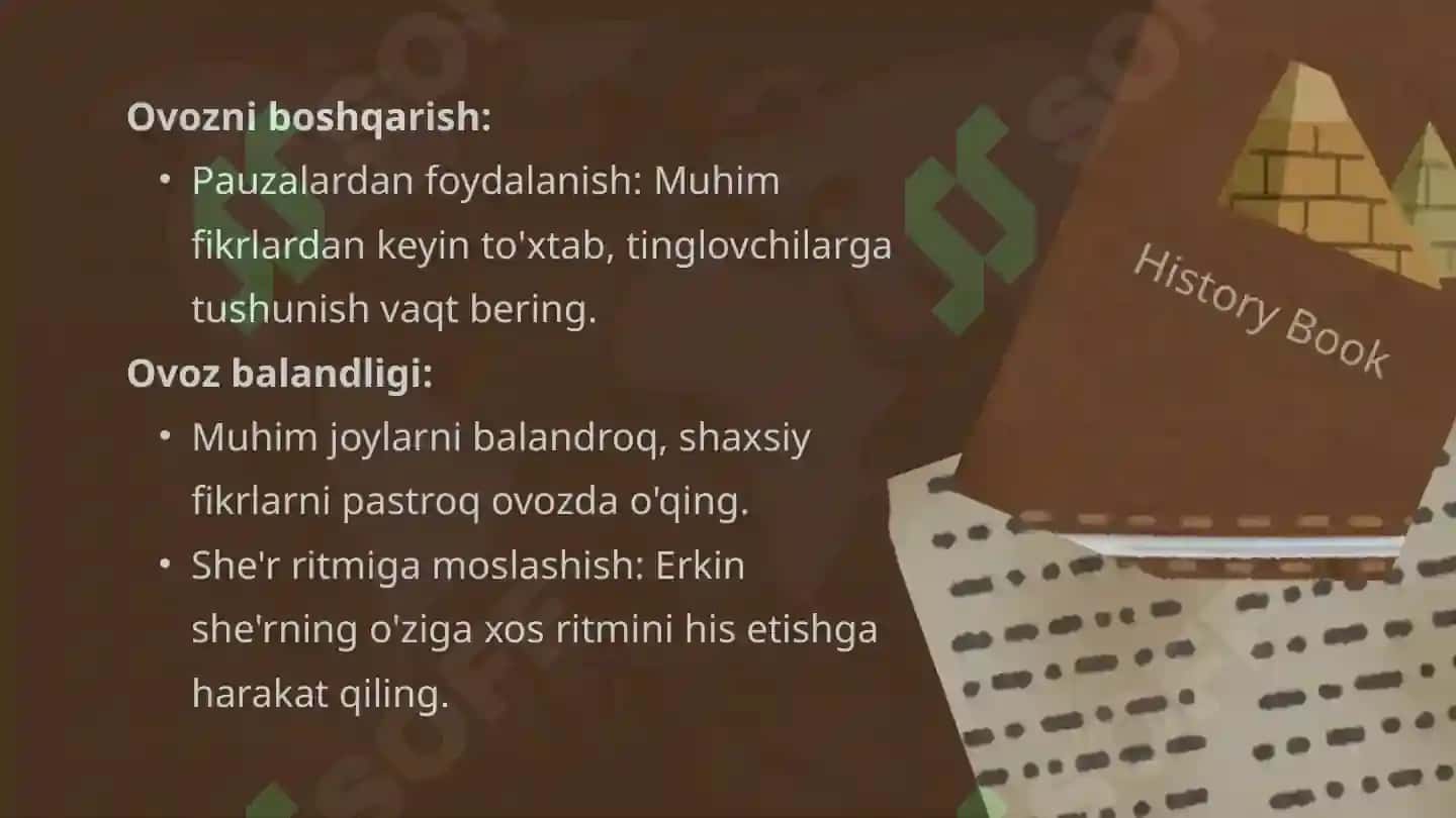 Erkin mavzudagi sherlarni ifodali o'qish 7
