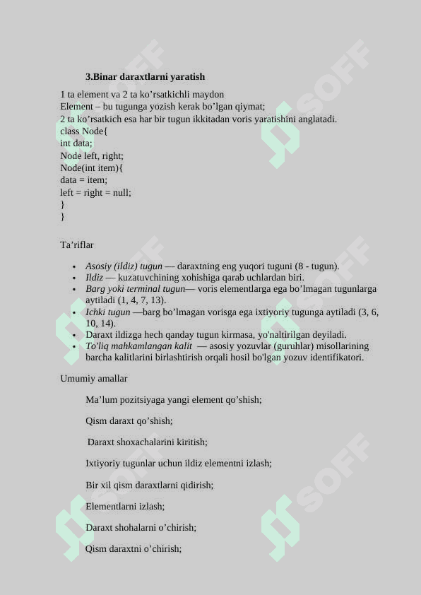 Muvozanatlangan binar daraxtlar. 4