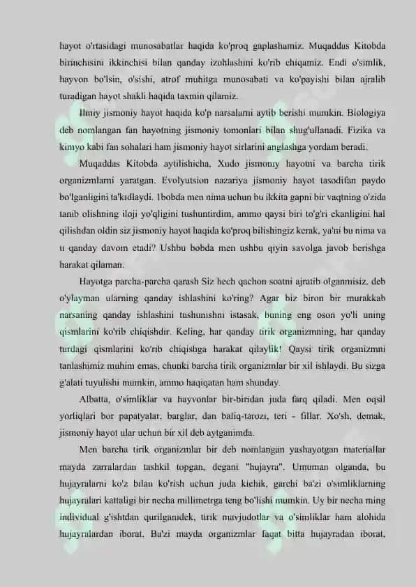 HAYOT FALSAFASI 8