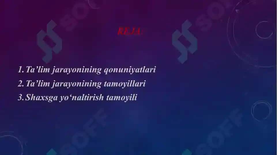Taʼlim jarayonining qonuniyatlari va tamoyillari 2