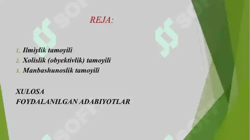 TARIX FANI ILMIY TADQIQOT ISHLARINI TASHKILLASHTIRISH TAMOYILLARI 2