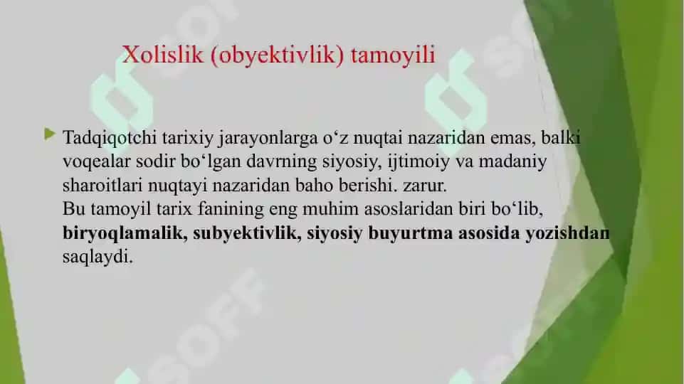 TARIX FANI ILMIY TADQIQOT ISHLARINI TASHKILLASHTIRISH TAMOYILLARI 4