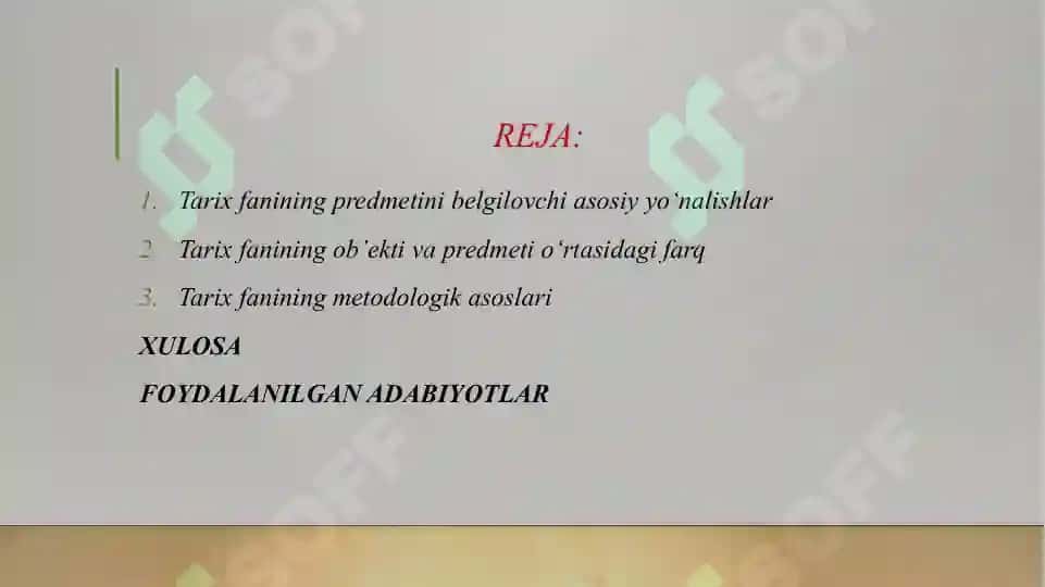 TARIX FANI PREDMETI 2
