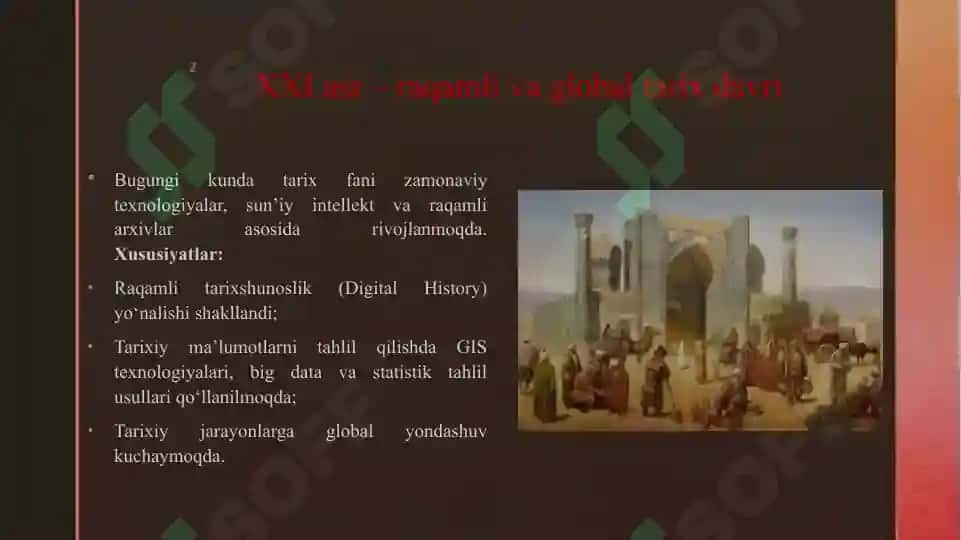 TARIX FANINING NAZARIY ASOSLARI FANINING RIVOJLANISH BOSQICHLARI 8
