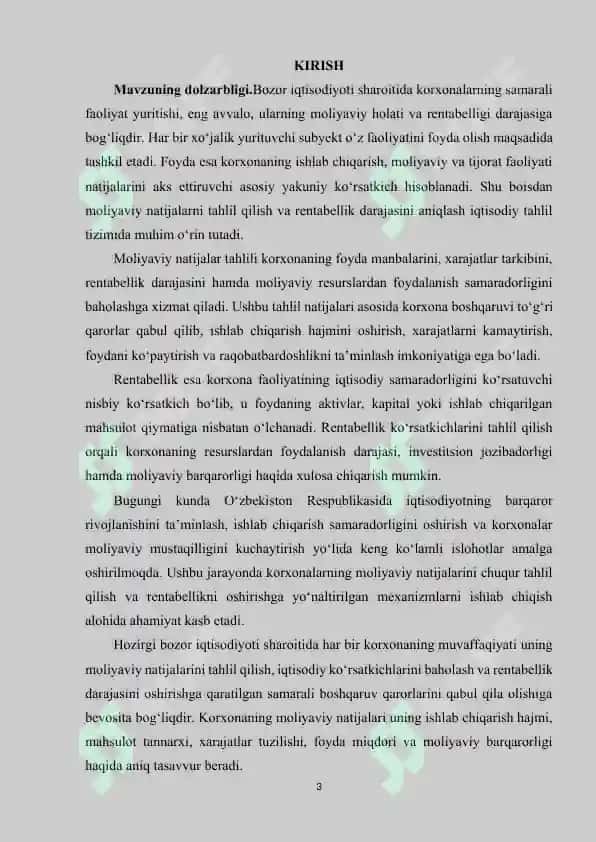 MOLIYAVIY NATIJALAR VA RENTABELLIK TAHLILI. 3