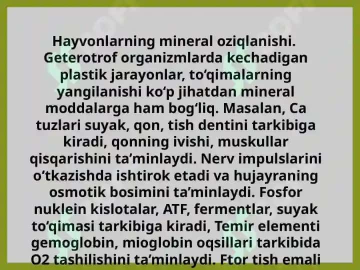 OZIQLANISH 8