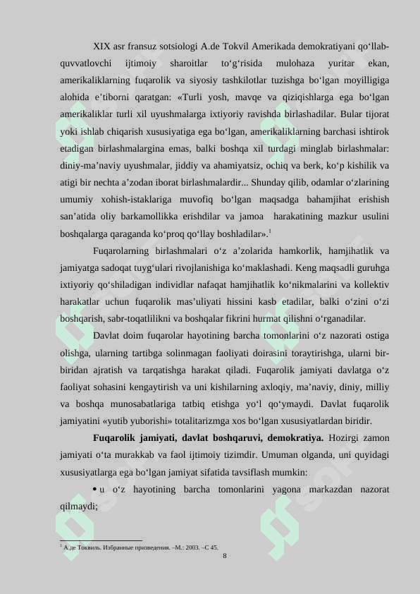 Jamiyat Falsafasi. 8