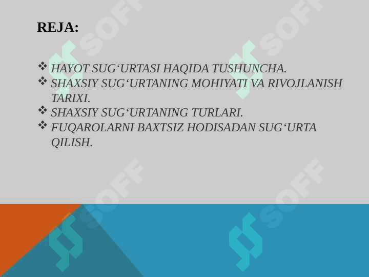 Hayot sug’urtasida sug’urta  zahiralarini shakllantirish. 2