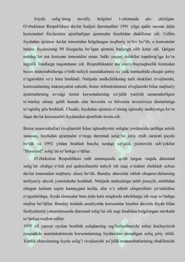 Foyda solig’ini hisoblab chiqarish soliq hisobotini taqdim etish hamda to’lash tartibi 2