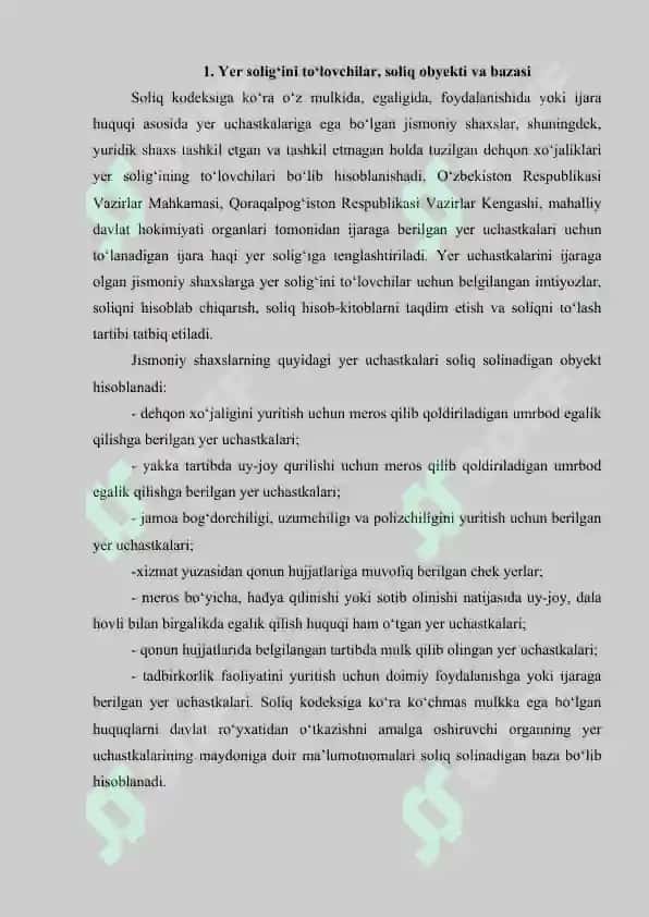 JISMONIY SHAXSLARDAN OLINADIGAN YER SOLIG‘I SOLIQNI HISOBLAB CHIQARISH VA TO’LASH TARTIBI 2