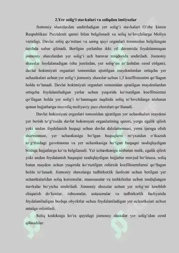 JISMONIY SHAXSLARDAN OLINADIGAN YER SOLIG‘I SOLIQNI HISOBLAB CHIQARISH VA TO’LASH TARTIBI 3