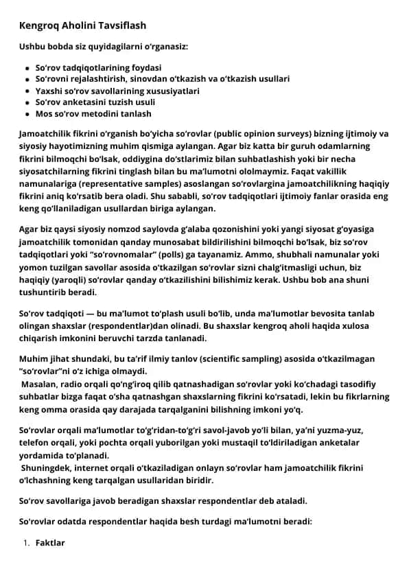 Kengroq Aholini Tavsiflash 1