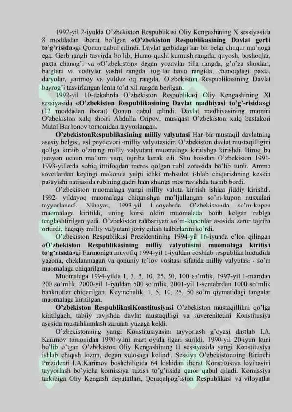 Mustaqil O’zbekiston Respublikasining tashkil topishi va uning tarixiy ahamiyati 3