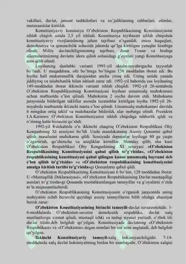 Mustaqil O’zbekiston Respublikasining tashkil topishi va uning tarixiy ahamiyati 4