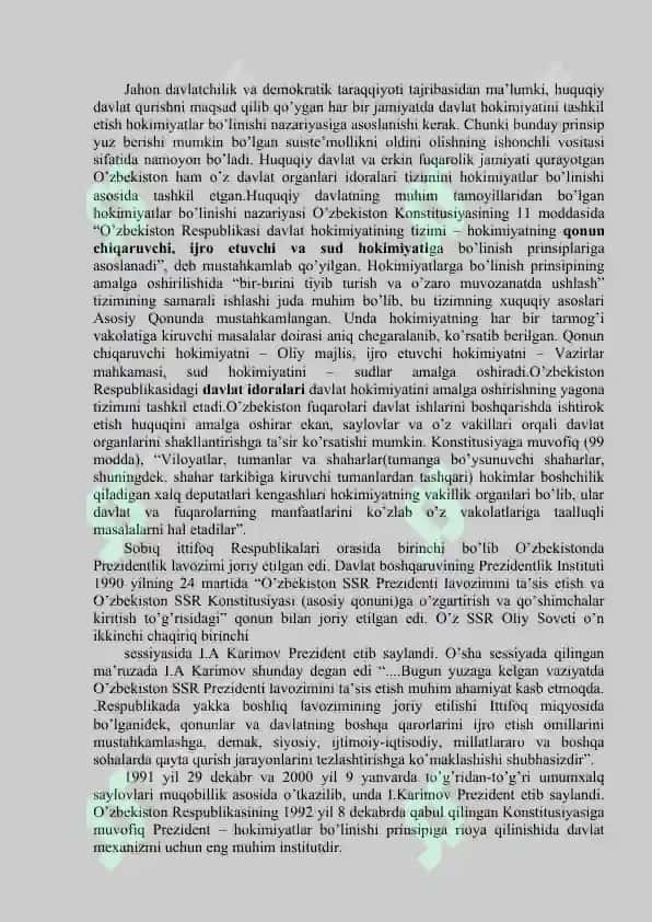 Mustaqil O’zbekiston Respublikasining tashkil topishi va uning tarixiy ahamiyati 8