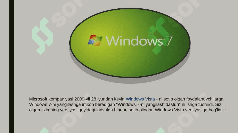 MS Windows 7,8,10 operatsion tizimlari va ulardagi yangi imkoniyatlari va qulayliklari 4