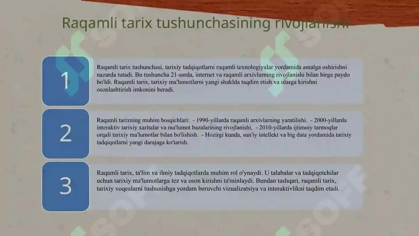 Raqamli tarix tushunchasining yoyilishi va tarixi 7