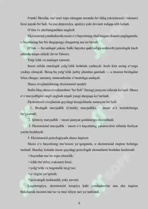 Shaxs ekzistentsial psixologiyasi (Karl Yaspers, Martin Xaydegger) 6