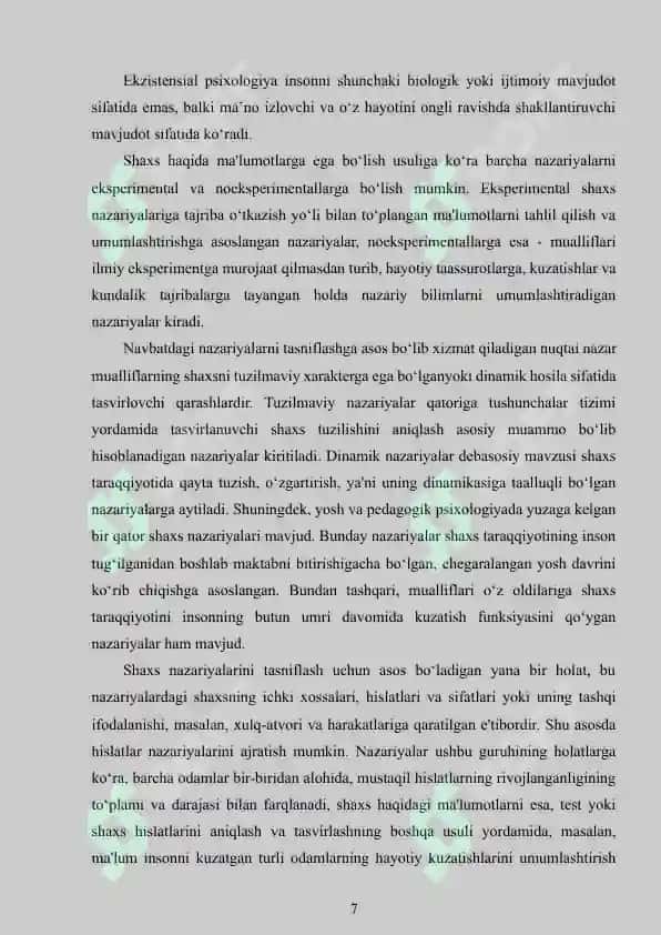 Shaxs ekzistentsial psixologiyasi (Karl Yaspers, Martin Xaydegger) 7