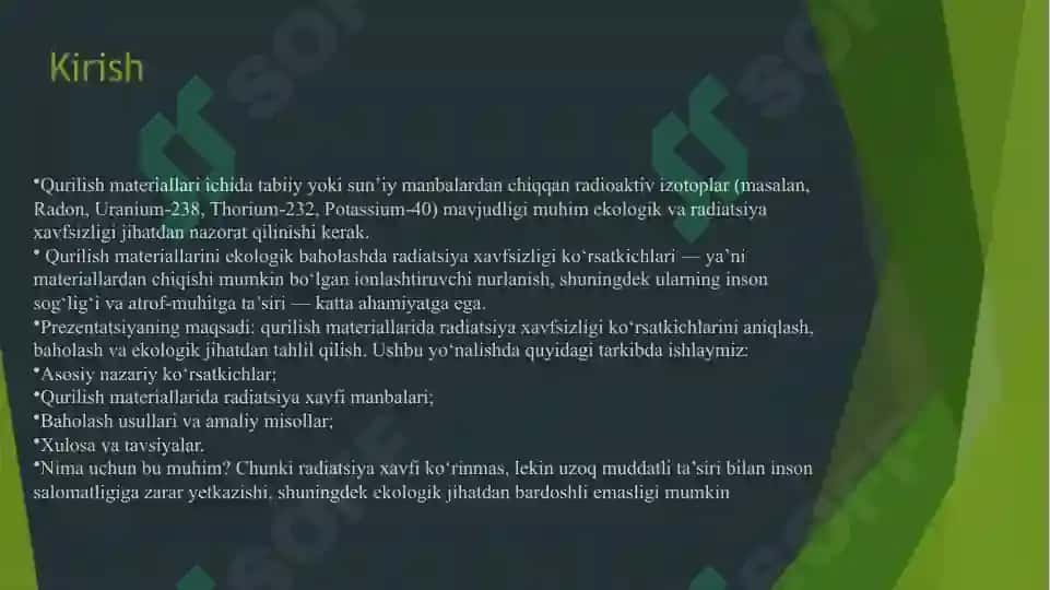Qurilish materiallari ekologiya sifanidan 3