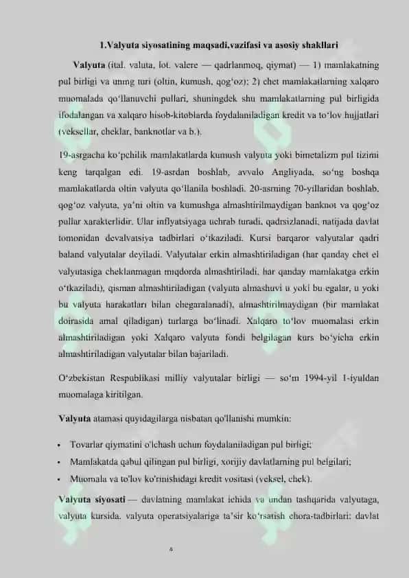 Valyuta siyosati va liberallashtirishning iqtisodiyotga ta'siri 4