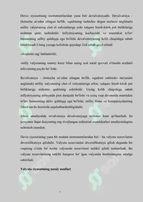 Valyuta siyosati va liberallashtirishning iqtisodiyotga ta'siri 7