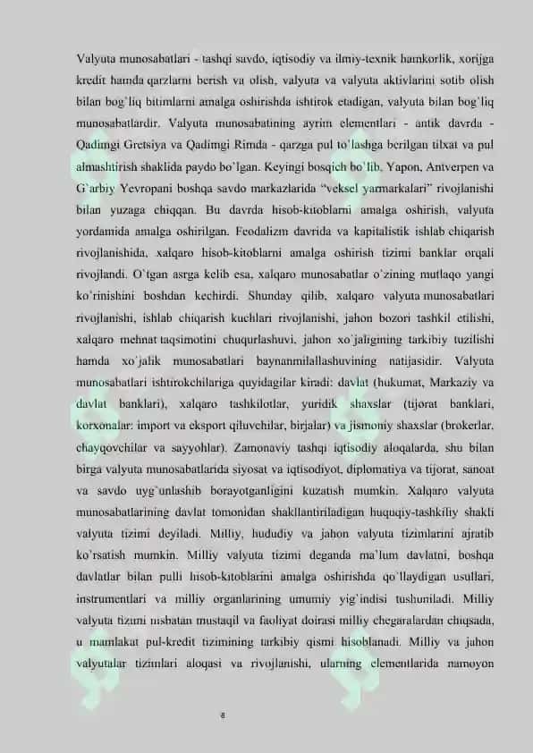 Valyuta siyosati va liberallashtirishning iqtisodiyotga ta'siri 8