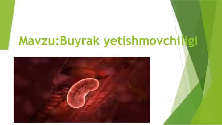 Buyrak yetishmovchiligi 1