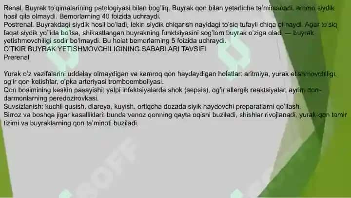 Buyrak yetishmovchiligi 3