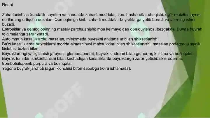 Buyrak yetishmovchiligi 4