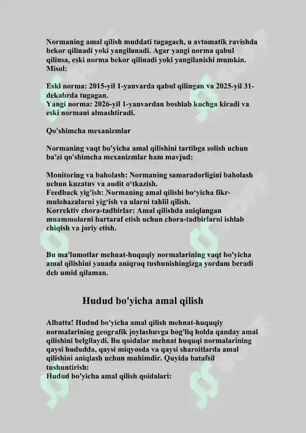 Vaqt bo'yicha amal qilish qoidalari 4