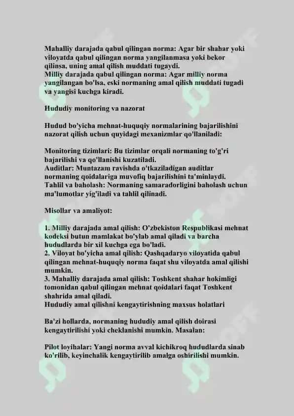 Vaqt bo'yicha amal qilish qoidalari 8