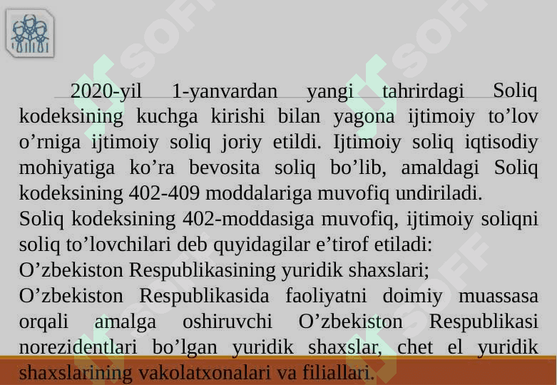 Ijtimoiy soliq va mahalliy yig’imlar. 4
