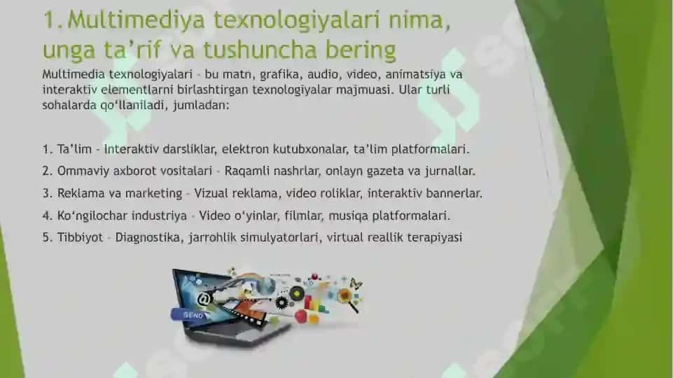 MULTIMEDIA TEXNOLOGIYALARIGA KIRISH 3