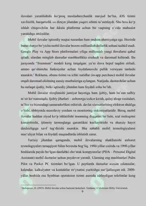 MOBIL ILOVALARNI ISHLAB CHIQISH VA ULARNING XUSUSIYATLARI 8