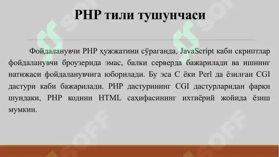 WEB DASTURLASH-PHP 3